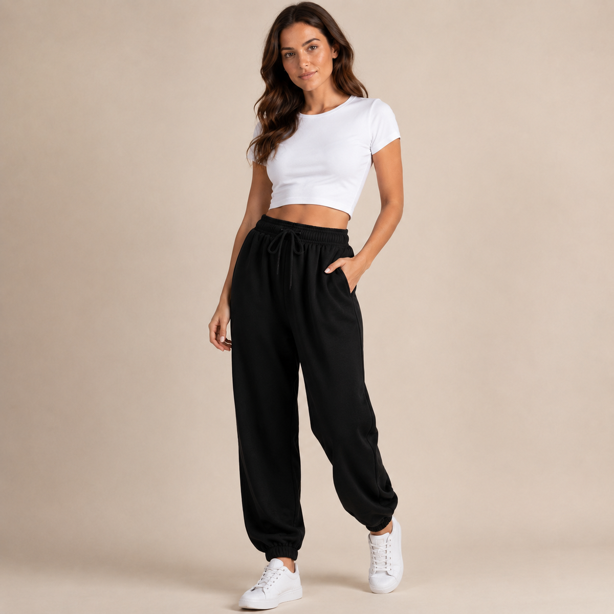 Ottilie – High-Waisted Baggy Joggers for Effortless Movement
