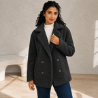 Verity | Cosy Borg Coat with Notched Lapel for Women