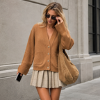 Séraphine | Casual V-Neck Cardigan with Buttons for Women