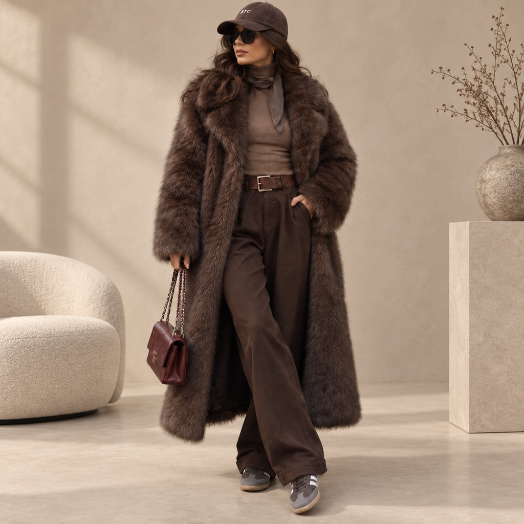 Matilde | Sophisticated Women’s Longline Faux Fur Coat