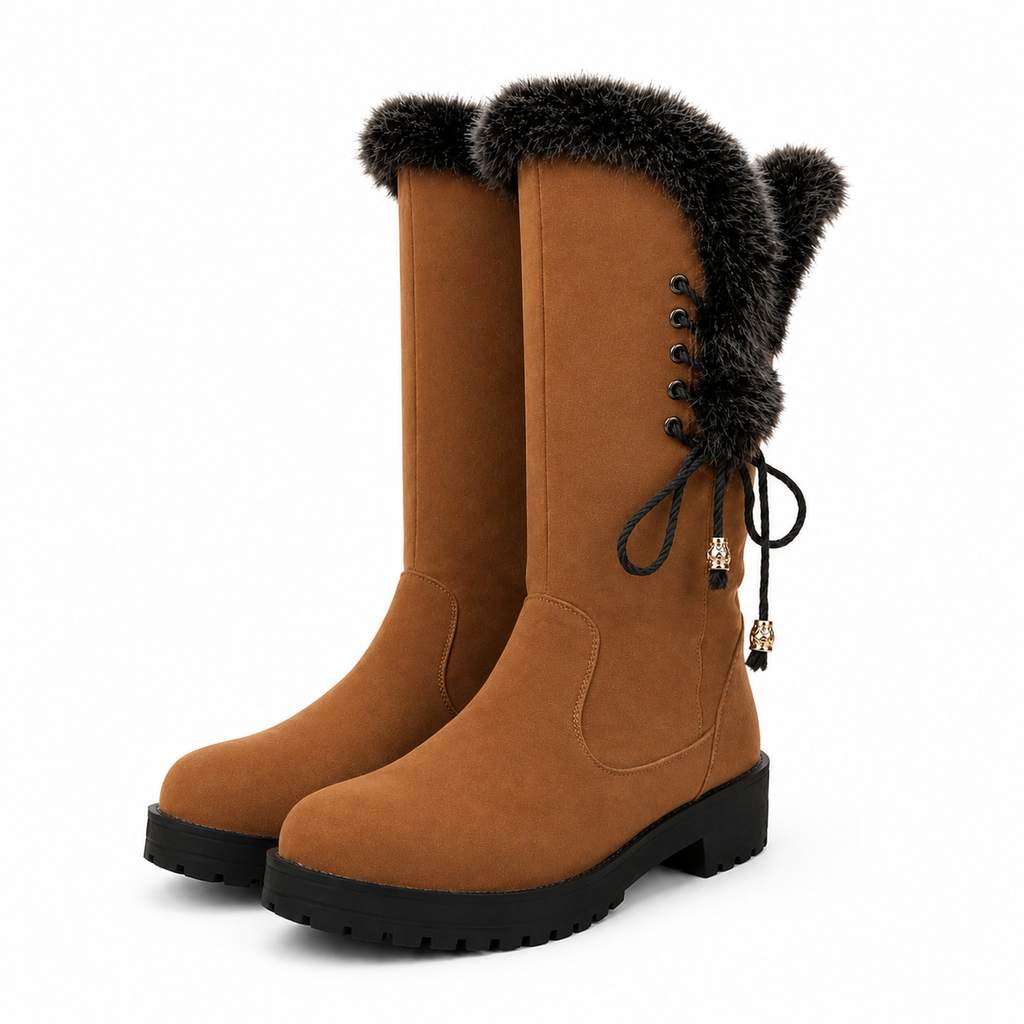 Winona | Fur-Trimmed Knee-High Winter Boots for Women