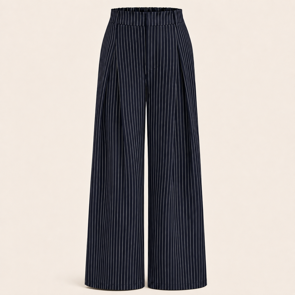 Isadora – Pinstripe Wrap Top & Wide Leg Trouser Co-Ord