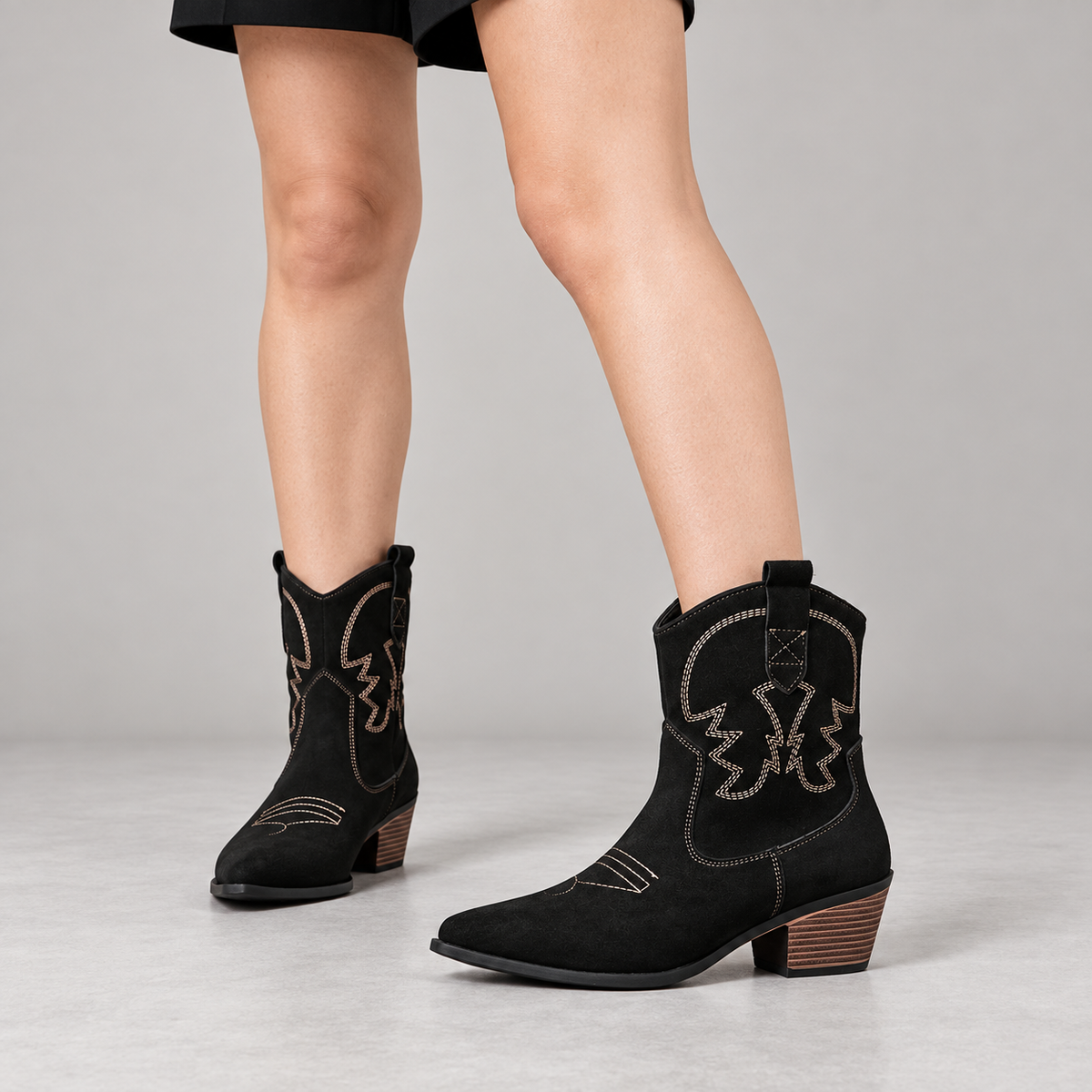 Valeska | Statement Wide Calf Boots for Women with Western Embroidery