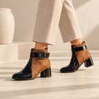 Coralia | Elegant Faux Leather Ankle Boots for Women