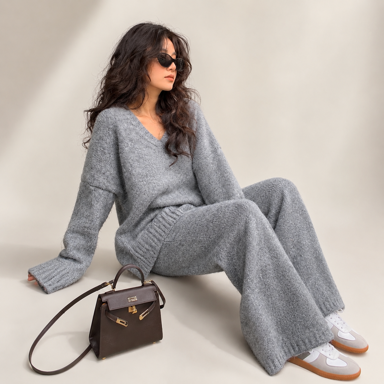 Cassandra | Elegant Knit Two Piece Set for Women