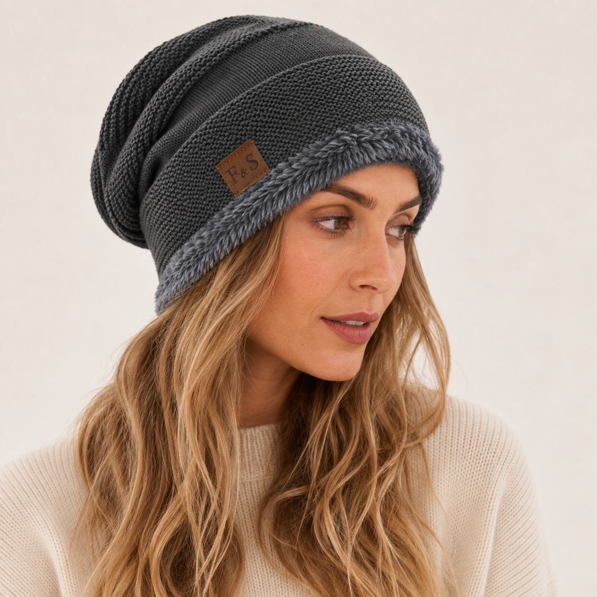 Adalene | Cosy Fleece-Lined Beanie Hat for Women