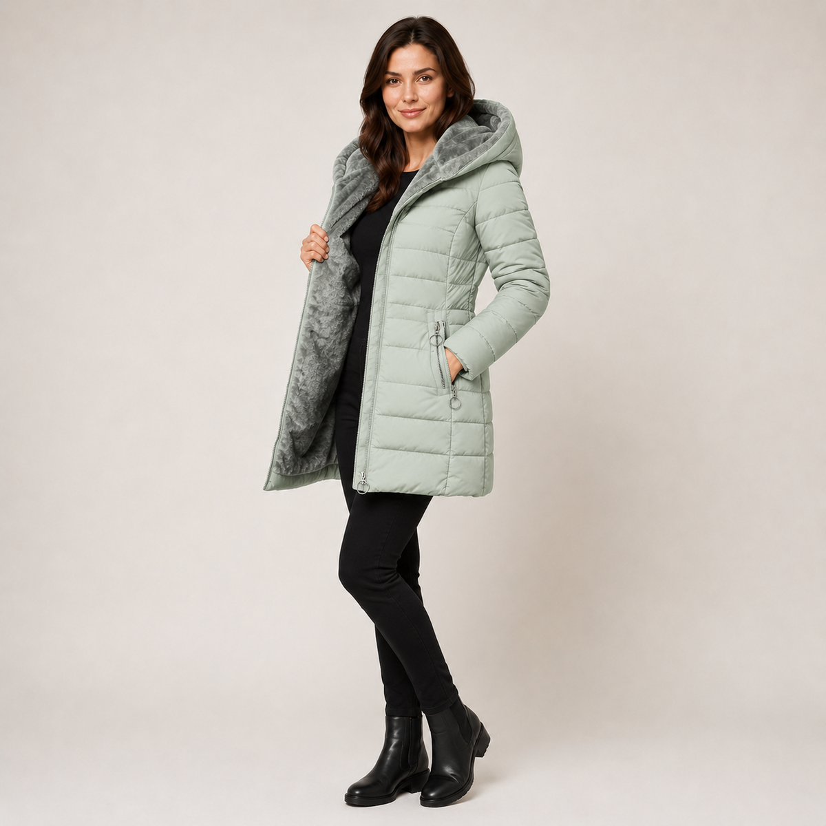 Anneliese | Warm Waterproof Jacket for Women with Hood & Longline Winter Fit