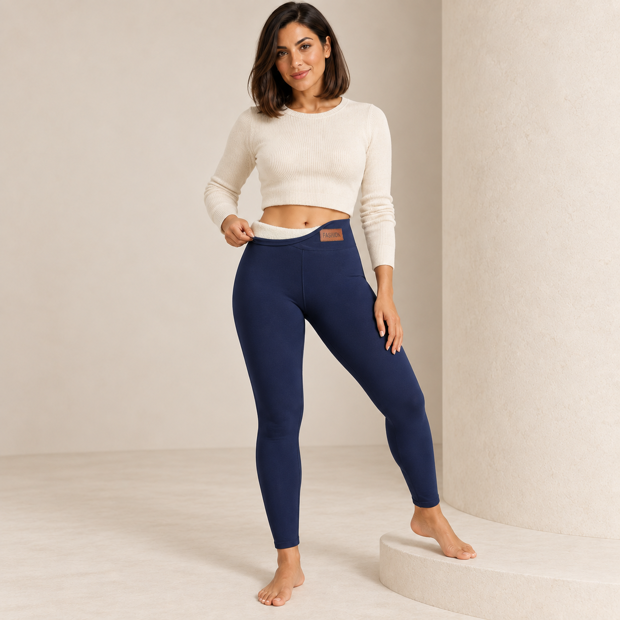Noémie | Cosy Fleece-Lined Leggings for Women for Cold-Weather Layering