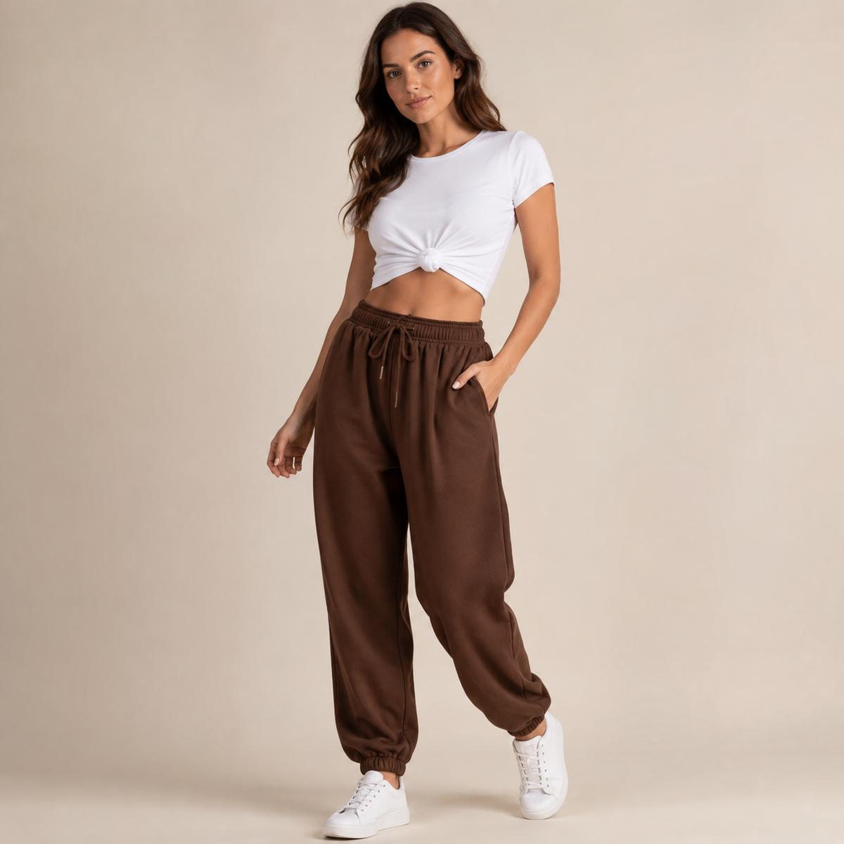 Ottilie – High-Waisted Baggy Joggers for Effortless Movement