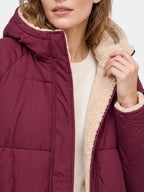 Sabine | Women's Longline Hooded Puffer Coat – Quilted Zip-Up Winter Jacket with Full-Length Coverage