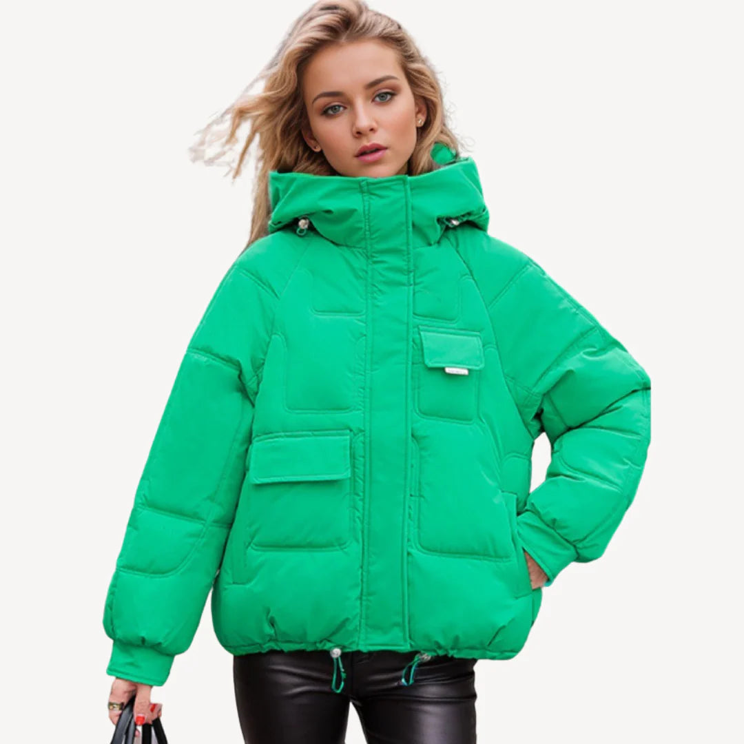 Elspeth – Women's Brown Oversized Puffer Jacket