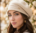 Livia | Elegant Wool Beret Beanie Hat for Women
