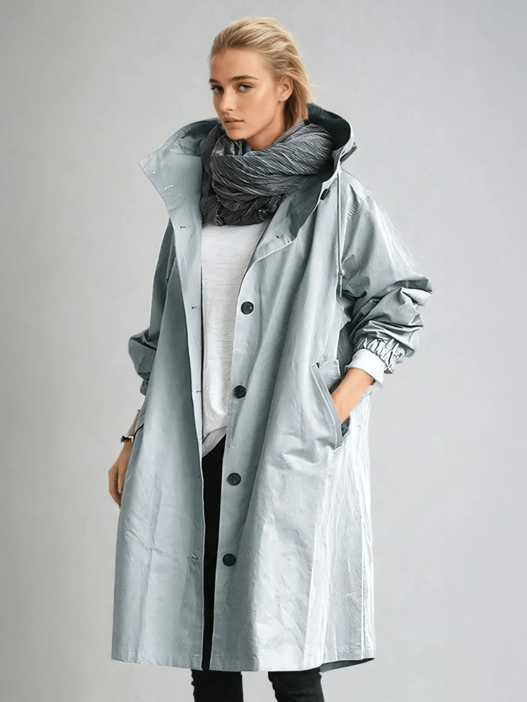 Adeline – Women's Navy Classic Trench Coat