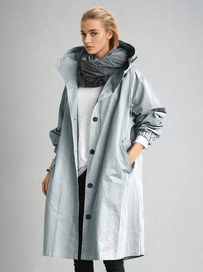 Adeline – Women's Navy Classic Trench Coat