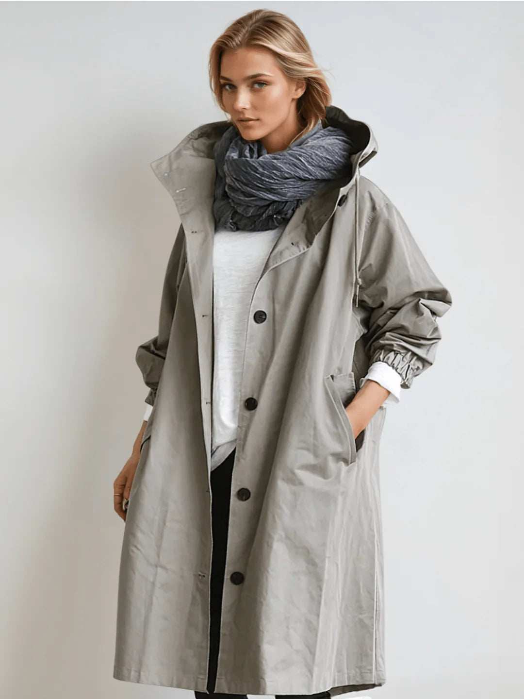 Adeline – Women's Navy Classic Trench Coat