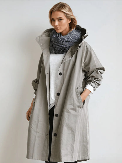Adeline – Women's Navy Classic Trench Coat