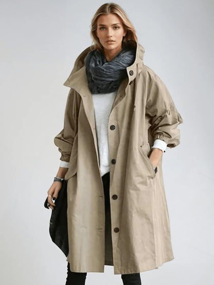 Adeline – Women's Navy Classic Trench Coat