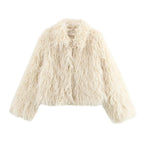 Apolline | Chic Faux Fur Jacket for Women with Soft Long-Sleeve Design