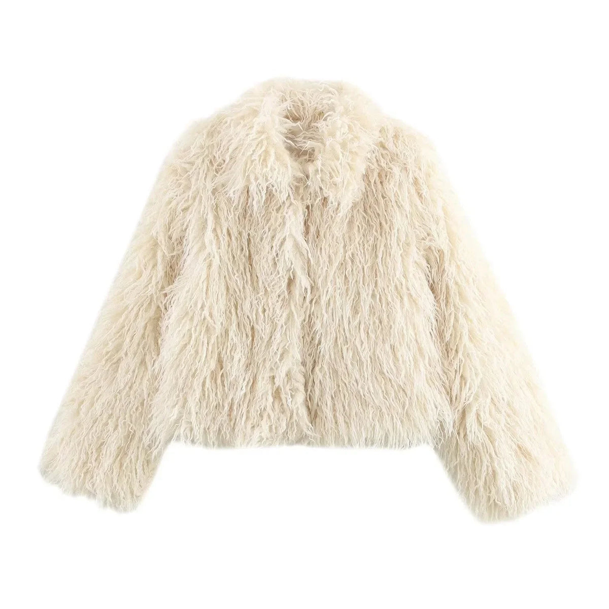 Apolline | Chic Faux Fur Jacket for Women with Soft Long-Sleeve Design