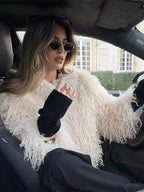 Apolline | Chic Faux Fur Jacket for Women with Soft Long-Sleeve Design