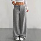Eleanor | Women's High Waisted Wide Leg Trousers – Relaxed Fit, Full Length