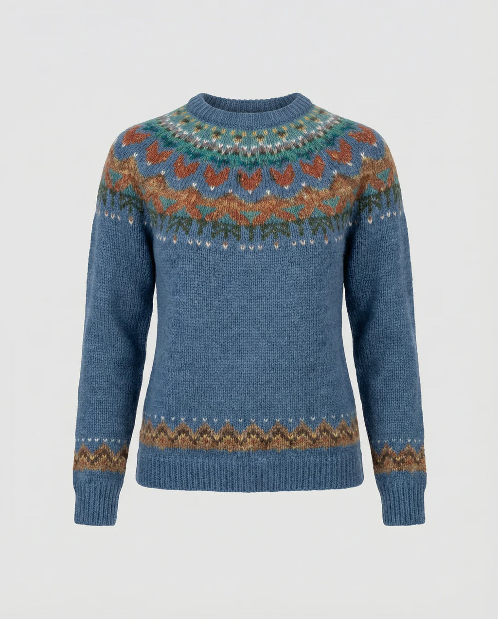 Freyja – Women's Green Vintage Icelandic Knit Sweater