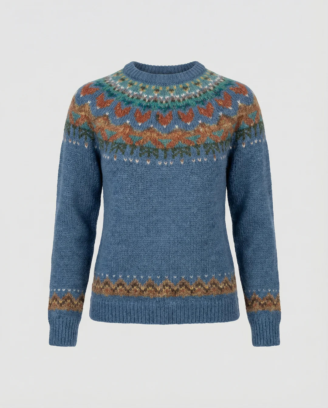 Freyja – Women's Green Vintage Icelandic Knit Sweater