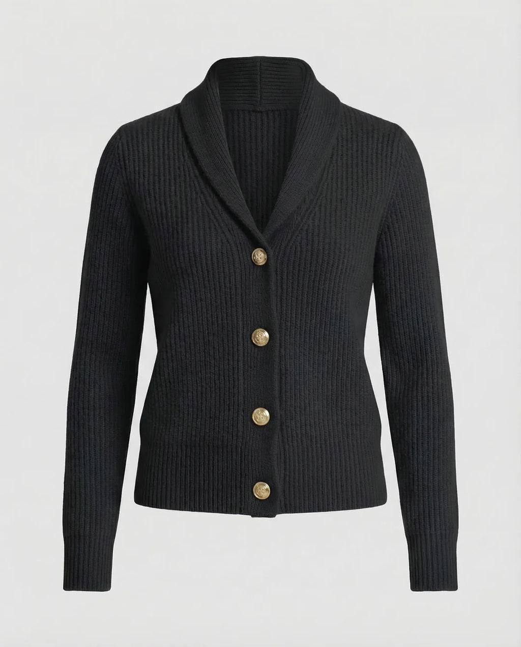Rowan – Women's Light Blue Lapel Collar Knit Cardigan