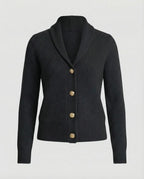 Rowan – Women's Light Blue Lapel Collar Knit Cardigan