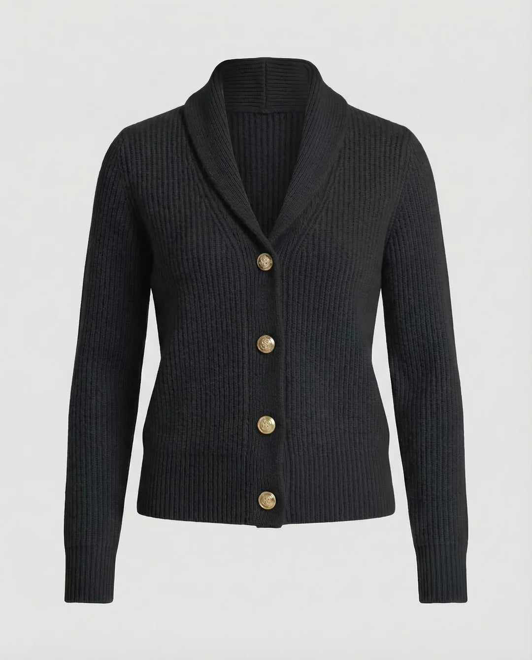 Rowan – Women's Light Blue Lapel Collar Knit Cardigan