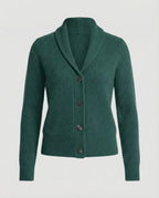 Rowan – Women's Light Blue Lapel Collar Knit Cardigan