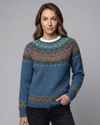 Freyja – Women's Green Vintage Icelandic Knit Sweater